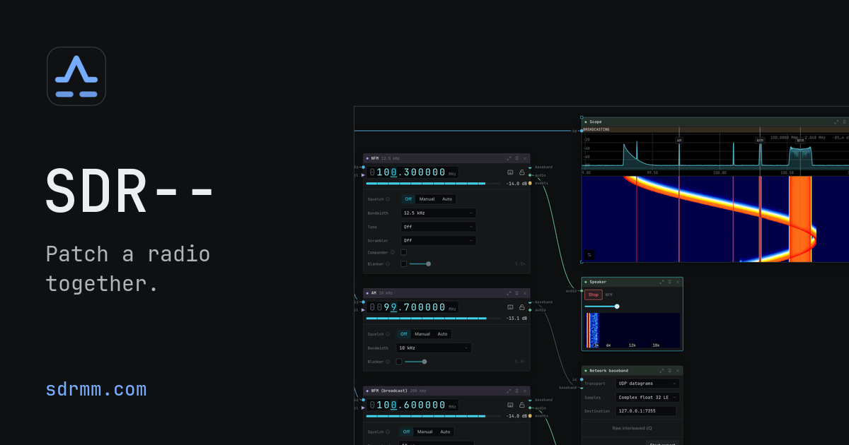 Download SDR-- for macOS, Windows and Linux